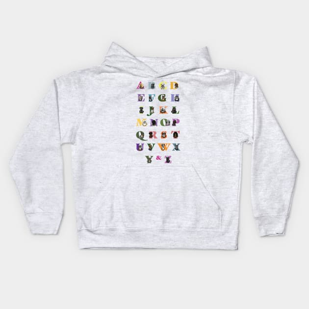 Alphabuddies Kids Hoodie by Taylorbryn